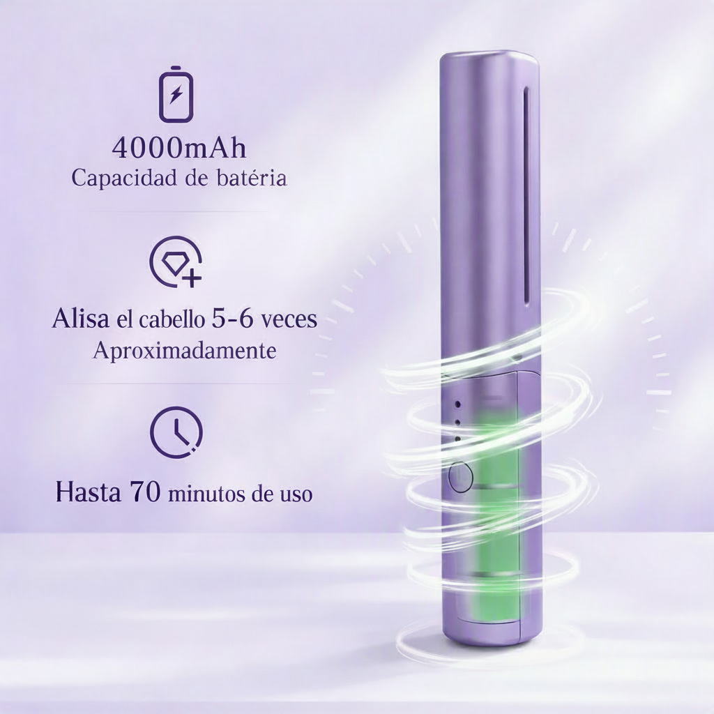 Peine Alisador Eléctrico Portátil